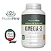 Produktbild Omega-3 Fischöl 120 Kapseln, 1.000 mg,  EPA 500mg, DHA 310mg, Omega 3 Ergänzung / vom Labor zertifiziert, unterstüzuz Herz-Kreislauf, verbessert kognitive Funktion und das Immunsystem.