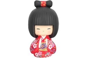 Artibetter Bambola Kokeshi in Legno - Moderna Bambola Giapponese per Decorazione Domestica e Regalo per Feste di Compleanno