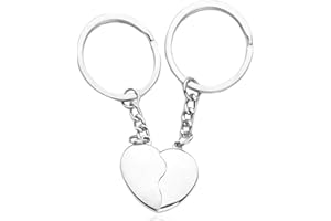 JEYORZY 2 pcs Llaveros Pareja Corazon, Llaveros Novios, Llavero Enamorados, Lavero De Bloque De Amor, Llavero Personalizado de Pareja, Regalo de San Valentín Regalo Aniversario Para Parejas