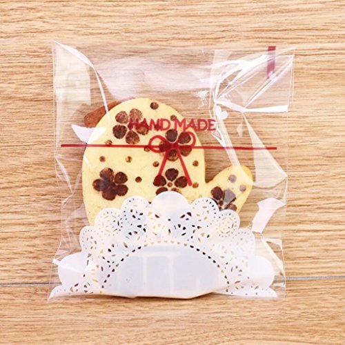 Generic 100pcs Spitze Selbstklebendes Cookie Süßigkeiten Geschenkbeutel Geburtstag - 8