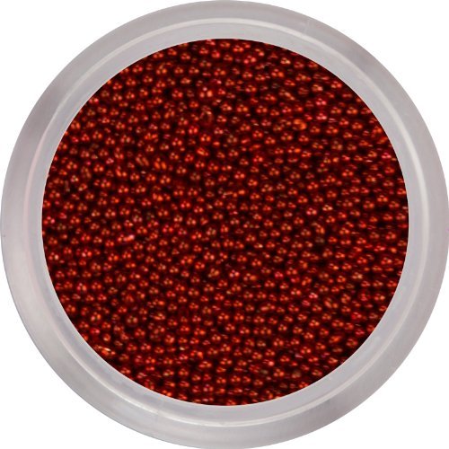 nail perfection RED METAL MICRO BEADS for nail art