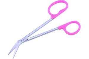MARLAS 7" Extra Long Thick Toe Nail Scissors Clippers Cutters - Ergonomic Design for Mobility Issues and Elderly - Nail Trimmer for Men and Women (Pink)