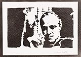  Póster El Padrino (The Godfather Don Vito Corleone) Grafiti Hecho A Mano - Handmade Street Art - Artwork