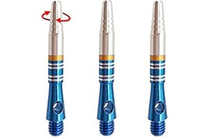 COSDDI Dartpfeil Shaft Dart Schaft Aluminium,360 ° Rotation Darts,3 Stück Dartschäfte mit Rubber O-Ringe,Darts Schleifstein und Dartpfeil-Schäfte