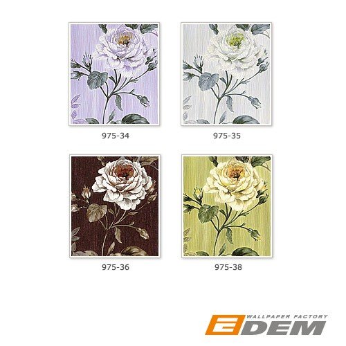 Tapeten MUSTER EDEM 975-Serie | Vliestapete Rosen vintage Barock Blumen, 975-XX:S-975-34 - 2