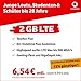 Produktbild Vodafone Young S 2 GB LTE Max mit bis zu 500 Mbit/s Junge Leute Studenten Tarif SIM Only [AMAZON EXKLUSIV]