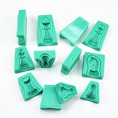 Tangchu Silikon-Formen für Kuchen, Schokolade, Fondant Green-Chess - 5