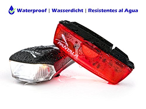 Fahrradbeleuchtung, per USB aufladbar – LED Fahrradlicht Set 400 LM XPG CREE Scheinwerfer vorn und hinten, 100 LM 30 COB LED Rückleuchte – Intelligente Sensoren – Einfache Installation – Wasserdicht - 5