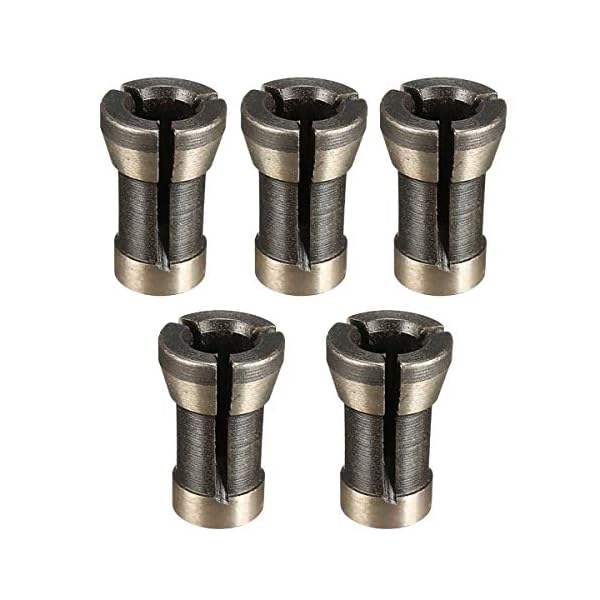 5 Stück Spannzange ohne Spannmutter, 1/4'' für Oberfräse und Geradschleifer Praktisch