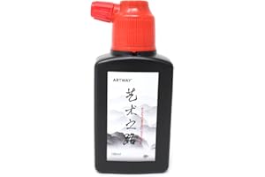 Artway Chinese Sumi Ink- Dense Black Chinese Drawing Ink - 100ml