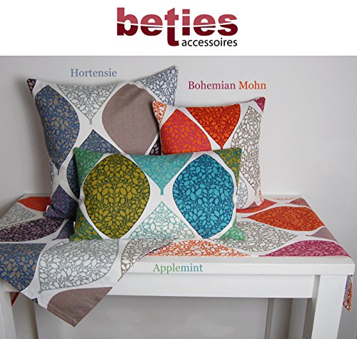 beties Momente Kissenhülle ca. 50×50 cm in interessanter Größenauswahl hochwertig & angenehm 100% Baumwolle Farbe (Hortensie) - 3