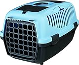 Image de Trixie Capri 39822 Cage de transport 2 animaux Bleu foncé/gris clair 37 x 34 x 55 cm
