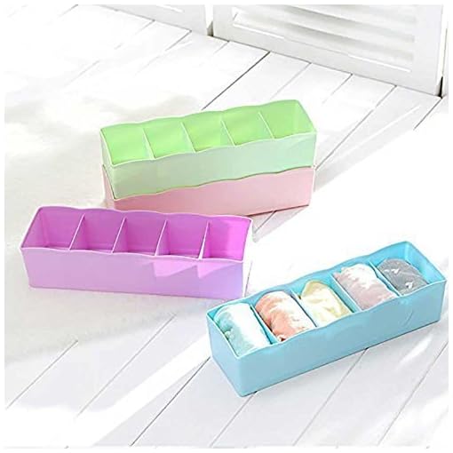 Inditradition Drawer Organizer, Dividers, Closet Storage Box | Multi-Purpose, ABS Plastic, Multi-Color (Pack of 4) - Image 5