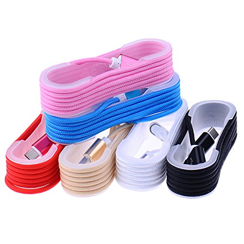 USB3.0 Type-C 1 Meter Nylon geflochtene Kabel Ladekabel für Android Smartphones (Pink) - 2