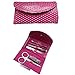 Ladies 6 piece manicure pedicure set to include scissors nail clippers tweezers … (Pink)