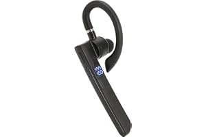 Bluetooth-headset, Handsfree Enstaka öronbrusreducerande Digital Display IPX7 Vattentät Röststyrning Trådlös Hörsnäcka för Bilkörning, Företag, Kontor