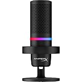 HyperX DuoCast –RGB USB Condenser Microphone for PC, PS5, PS4, Mac, Low-profile Shock Mount, Cardioid, Omnidirectional, Pop F