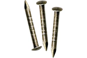 FUXXER® - 200 x antique brass design nails, furniture construction, restoration, wood, vintage bronze antique old rusty rust, look, 10 x 1 mm, 200 pieces