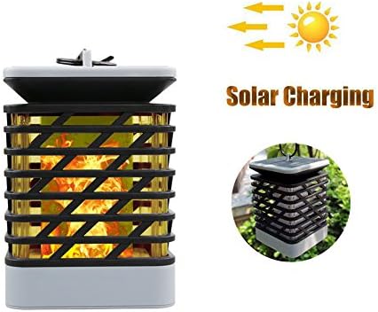 Solar LED Light Landscape lights Outdoor Retro Chandelier Flame Candle Waterproof Garden Tree Lawn Outdoor Camping Hiking (Flame candle solar LED lights)