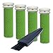Replacement Rollers x4 by myPentos refills Compatible with Emjoi Micro-Pedi Callus Remover EXTREME COARSE ?BONUS? Complimentary Cleaning Brush - Rollers Remove Rough, Hard, Dry, Cracked & Callused Skin from Feet
