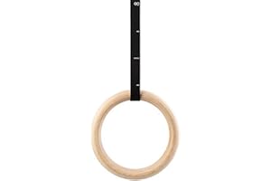 komsoup Fitness Rings 28 Mm And 32 Mm Gravity Fitness Wooden Gymnastic Rings, Birch Gymnastics Training Ring For Men And Wowen (Lifting Rope Is Not Included)