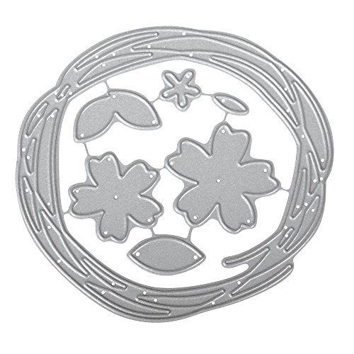 RAYHER 59231000 Stanzschablonen Set, Spring Wreath, SB-Btl, 7 Stück, 1-6,5 cm
