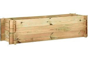 vidaXL Jardinera de Madera de Pino 120 cm Macetero Plantador Sembradora Huerto