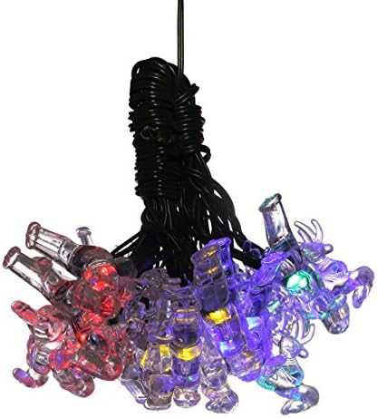 arVin Christmas Moose LED Solar Light, Waterproof 15.7ft/4.8m 20 RGB Bulbs Solar Powered Milu Deer Shaped Outdoor/Indoor Lighting Fairy String Lights for Patio Garden Lawn Decoration Lighting