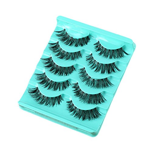 Weisy 5 Paar Kreuz Falsche Wimpern Dicke Fake Wimpern Lange Peitschen Make-up-Tools