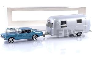 NOREV - for Mustang with Trailer Airstream - 1968-1/43, Blue Metallic