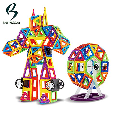 Preisvergleich Produktbild Genießen Mini Magnetische Bausteine Konstruktionsbausteine Bauklötze Baukasten Konstruktion Blöcke Magnetspielzeug Lernspielzeug für Baby Kleinkind (145 tlg)