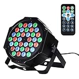 Leicht Zu Bedienen: Die Lampe wird einfach in die Steckdose gesteckt und kann manuell oder mit der Fernbedienung angeschaltet werden. Gesteuert wird der Strahler über 4 Drucktasten auf der Geräterückseite. Mit der Fernbedienung kann man verschiedene Leuchtmuster oder Leuchtfolgen einstellen. Auch für Leute mit mehr Ansprüchen ist das Licht geeignet, da es sogar ein DMX Ein/Ausgang hat und man es somit sogar über ein geeignetes Mischpult o.ä. steuern kann.