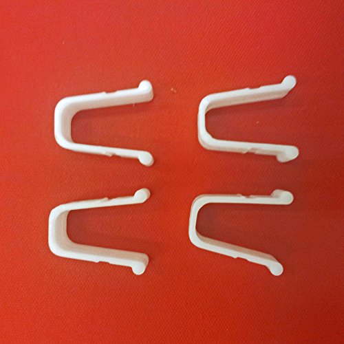 Easy-Shadow – 20 Stück Hochwertige Endfeststeller 10 x 12 mm Gardinen-Stopper Gardinenhaken Abschluss Innenlauf passend für Gardinenschienen Vorhangschienen Gardinenbretter Gardinen Laufschienen Deckenleiste – weiß - 2