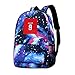 Produktbild Galaxy bedruckte Schultertasche Bobby Boucher Nummer 9 The Waterboy Trucker Cap Fashion Casual Star Sky Rucksack für Jungen & Mädchen