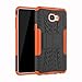 Produktbild SsHhUu Galaxy C7 Pro Hülle, Premium Rugged Stoßdämpfung & Staubabweisend Kompletter Schutz Hybrid-Koffer mit Ständer Telefon Kasten für Samsung Galaxy C7 Pro (5.7") Orange