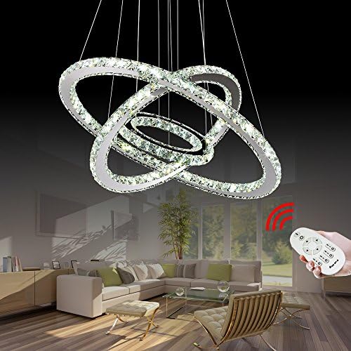 VINGO 96w Led Crystal chandelier LED Led Pendant lights Ceiling lights Round Ring Dimmable Design lighting fixture Corridor dining room