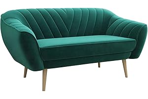 ‎MKS MEBLE MKS MEBLE Sofa - Moderne Polstersofa - Skandinavische Deko Viki Loungesofa - DREI Personen Grün