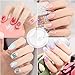 Anself Floral Design 3D Nail Art Stickers Decals Manicure Decoration Beautiful Fashion Accessories White 30 Sheet