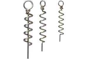 Savage Gear Corkscrew - 8 cork screws for fishing lures for pike fishing, zander fishing and perch fishing, additional trips, screw thread for rubber fish, rubber bait.