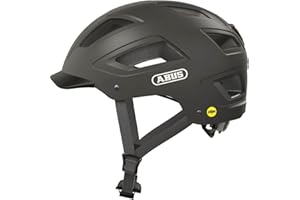 ABUS Hyban 2.0 MIPS city helmet - casco da bici per uso quotidiano con luce posteriore, calotta rigida in ABS, protezione dagli impatti uomo e donna