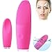 Produktbild Gesichtsreinigungsbürste Elektrisch ,Silikon Gesichtsbürste Massage - Tragbar Ultraschall Vibration SPA Hautpflege Reinigung Bürste - Für Alle Hauttypen Gesichts Beauty Werkzeuge - Wasserdicht - Teamkio (1 Pcs Gesichtsreinigung Massage Bürste, Rosa)