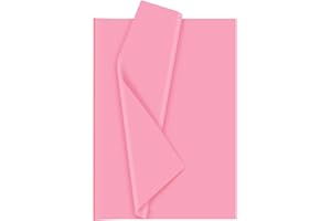 Bouiexye 60 Sheets Pink Tissue Paper Christmas Tissue Paper Bulk Gift Wrapping for DIY Art Craft Floral Birthday Holiday Baby Shower Party （ 20 x 14.5 inches/51x37cm）