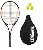 Cuerda estampado - 16 x 17 Wilson Quemador Naranja Junior 21,23,25 Raqueta De Tenis + 3 pelotas de tenis - 25\"