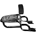 R.J.VON - Adjustable Cushion Backrest with Luggage Carrier with Heavy Weight Load Support (RE Hunter 350)