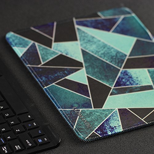 Gaming Mauspad(260 x 210 x 4 mm) ,Lizimandu Silent Designer Mousemat /Standard Size Anti-Rutsch-Gummi-Basis Mauspad(Grün Fragment/Green Fragment) - 5