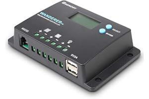 Renogy 10A 12V/24V PWM Postive Ground Solar Charge Controller Regulator Compact Design w/ LCD Display for Deep Cycle Sealed, Gel, and Flooded Battery