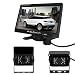 Produktbild Pathson 7" Auto 10m Kabel LCD Monitor Rückspiegel + 2x Nachtsicht Rückfahrkamera mit 120 ° breiten Blickwinkel Auto LKW Bus wasserdicht Kamera Auto Rückansicht Kit Auto Rückfahrsystem