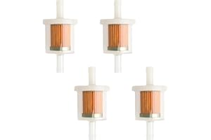 BFUZXY Benzinfilter 8mm 4er Set Universal,Benzinfilter Rasentraktor,Kraftstofffilter Diesel für Motorrad und Rasenmäher,Dieselfilter Auto,Inline Filter Kompatibel mit Briggs & Stratton Motoren,Diesel Filter