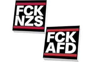 CWED 100 Stück FCK AFD & FCK NZS Aufkleber, FCK AFD und NZS Sticker Paket, fck AFD Sticker Set, Links, Set mit jeweils 50 Stickern