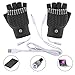 Produktbild bescita Winter Warm Frau  Männer Handschuhe, Beheizte USB-Handschuhe, bis 45 °C, Entnehmbare Heiz-Elemente (Beheizbare Tastatur) (D)